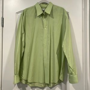 EXPRESS Men's Dress Shirt - Long Sleeve Button Up - Light Green Size L